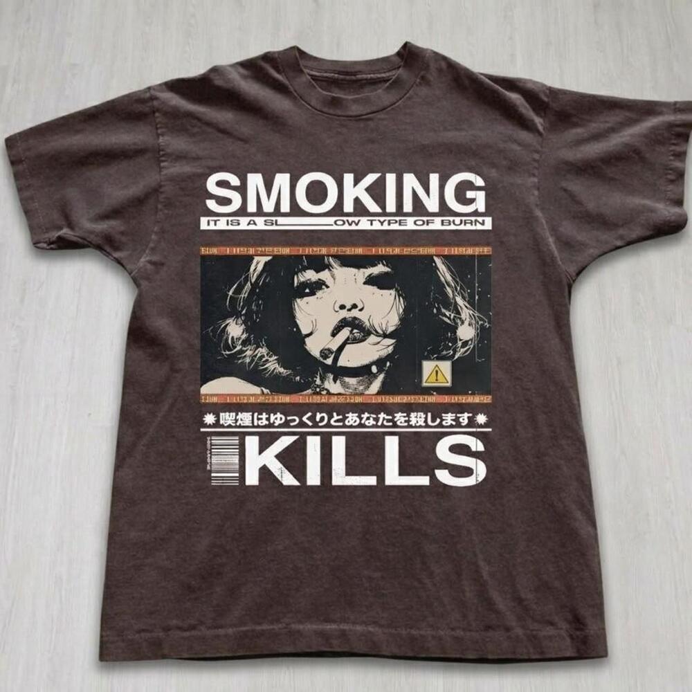 Smoking Kills Brown Graphic Tee
